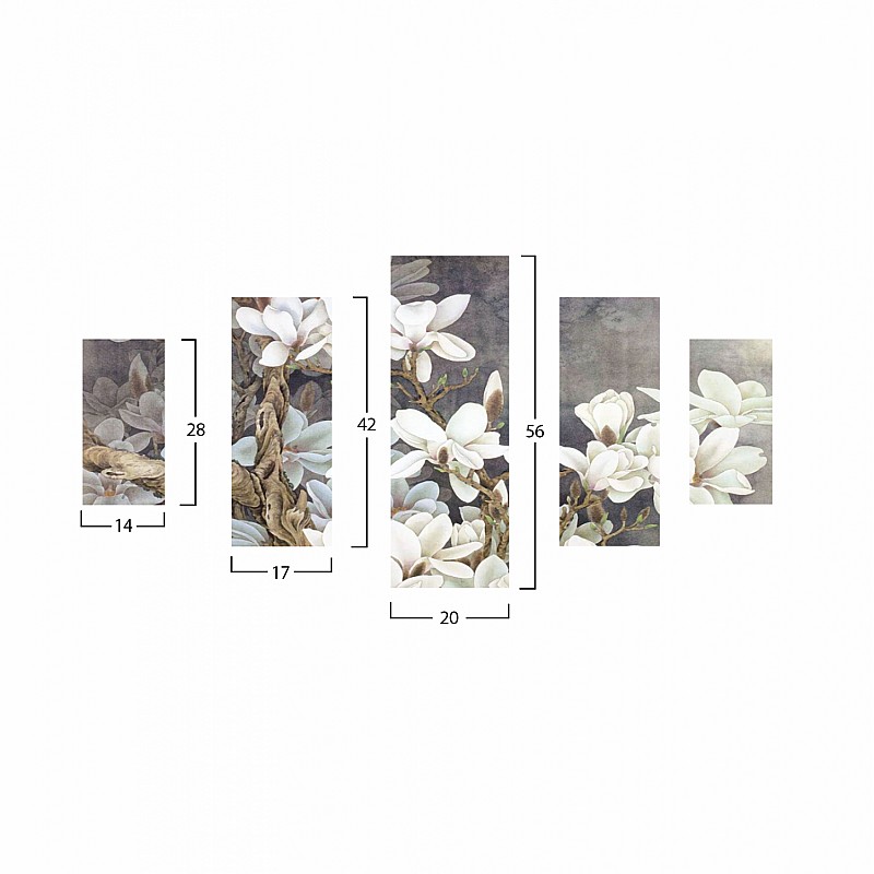 ΠΕΝΤΑΠΤΥΧΟΣ ΠΙΝΑΚΑΣ MDF MAGNOLIA KOBUS HM7207.01 82X56x0,3 εκ. ΠΕΝΤΑΠΤΥΧΟΣ ΠΙΝΑΚΑΣ MDF MAGNOLIA KOBUS HM7207.01 82X56x0,3 εκ.