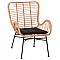 ΠΟΛΥΘΡΟΝΑ ΣΤΥΛ ΜΠΕΡΖΕΡΑΣ ALLEGRA HM5704.11 P.E.RATTAN ΜΠΕΖ-ΜΑΥΡΟ ΜΕΤΑΛΛΟ 66x59x90Υεκ.