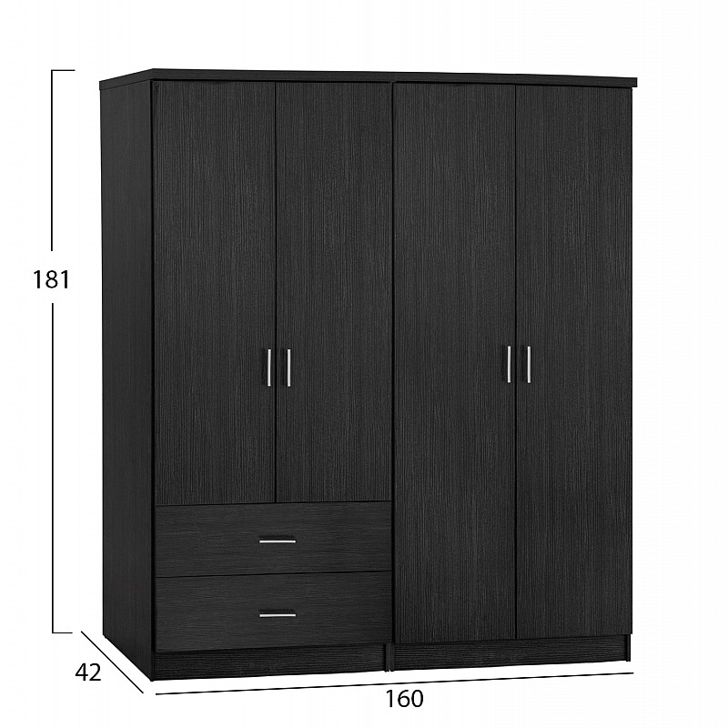 ΣΕΤ 2 ΤΜΧ ΝΤΟΥΛΑΠΑ 4ΦΥΛΛΗ ZEBRANO 160X42X181 HM11350.01 ΣΕΤ 2 ΤΜΧ ΝΤΟΥΛΑΠΑ 4ΦΥΛΛΗ ZEBRANO 160X42X181 HM11350.01