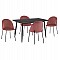ΣΕΤ ΤΡΑΠΕΖΑΡΙΑΣ 5ΤΜΧ RAVEN HM21072.02 ΚΕΡΑΜΙΚΟ TOP ΜΑΥΡΟ ΜΑΡΜΑΡΟ & 4 ΚΑΡΕΚΛΕΣ