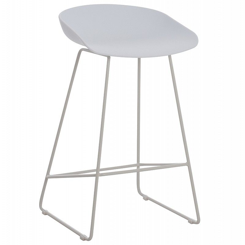 ΣΚΑΜΠΟ ΜΠΑΡ NAILA HM9299.01 ΛΕΥΚΟ ΜΕΣΑΙΟΥ ΥΨΟΥΣ 44x44x74Yεκ.