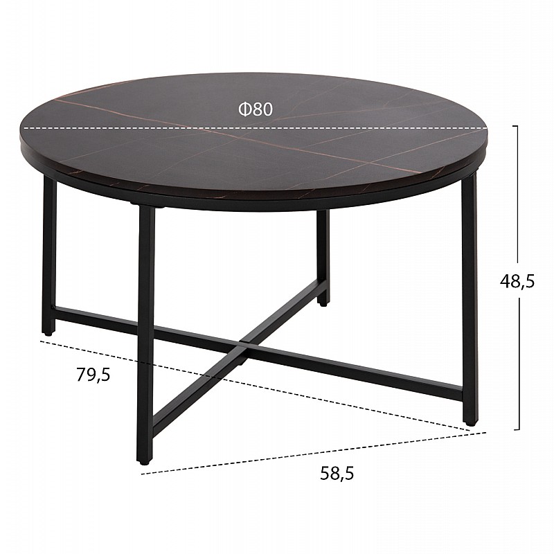 ΤΡΑΠΕΖΙ ΣΑΛΟΝΙΟΥ HM9420.03 BLACK MARBLE ΜΕΛΑΜΙΝΗ-ΜΑΥΡΗ ΜΕΤΑΛΛΙΚΗ ΒΑΣΗ Φ80x48,5Yεκ. ΤΡΑΠΕΖΙ ΣΑΛΟΝΙΟΥ HM9420.03 BLACK MARBLE ΜΕΛΑΜΙΝΗ-ΜΑΥΡΗ ΜΕΤΑΛΛΙΚΗ ΒΑΣΗ Φ80x48,5Yεκ.