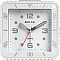 Ρολόι Επιτραπέζιο 2810 Alfaone Αναλογικό Αθόρυβο με φωτισμό Led Λευκό rubber-Silver