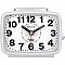 Ρολόι Επιτραπέζιο 2816 Alfaone Αναλογικό Αθόρυβο με φωτισμό Λευκό-Silver