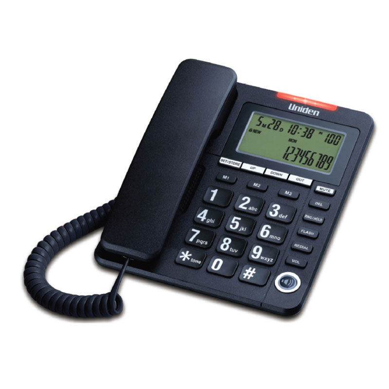 Τηλέφωνο  Επιτραπέζιο  με οθόνη UNIDEN AS7408 Μαύρο