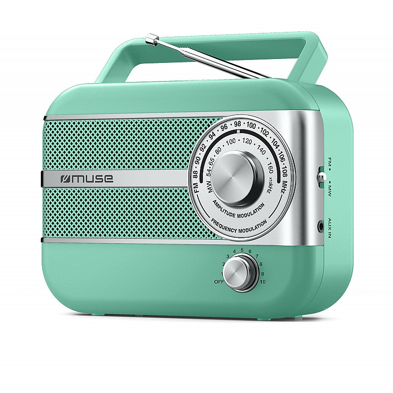 Ραδιόφωνο M-056AG MUSE Μπαταρίας-Ρεύματος Αναλογικό Πράσινο Retro