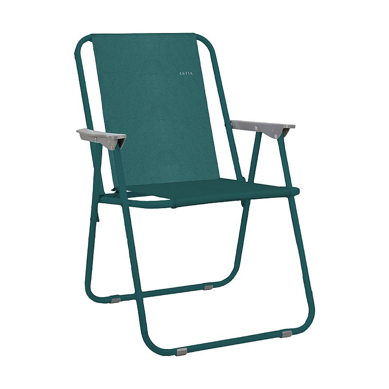 ESTIA ΚΑΡΕΚΛΑ ΘΑΛΑΣΣΗΣ TEAL GREEN ΑΝΑΔΙΠΛΟΥΜΕΝΗ ΥΦΑΣΜΑΤΙΝΗ 52x44x75cm ESTIA 00-30537