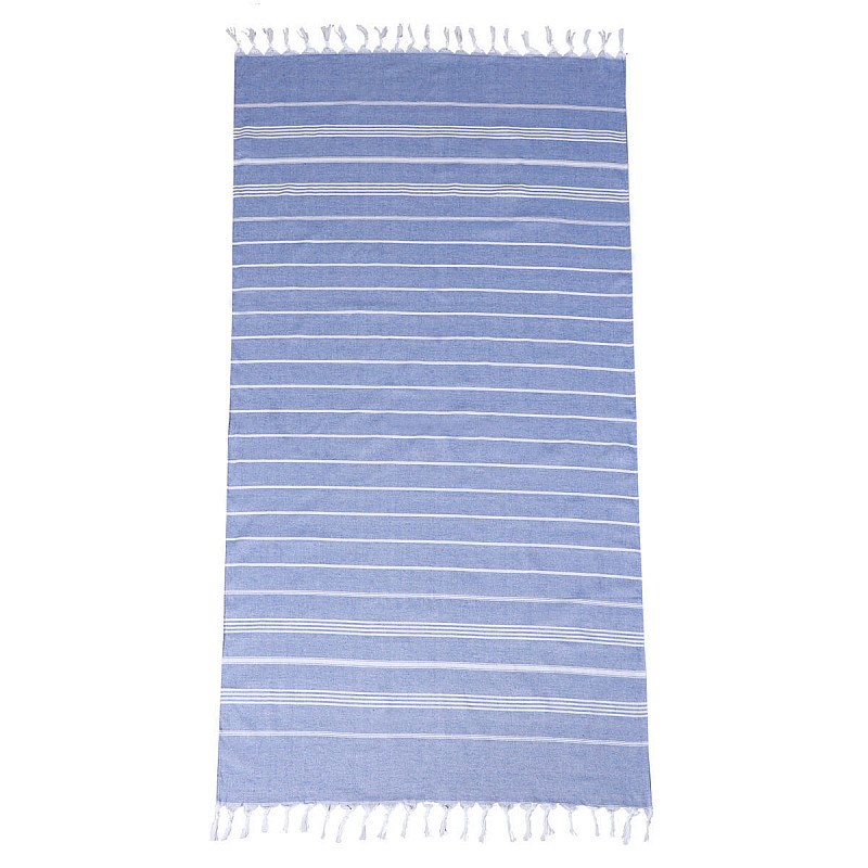 ESTIA ΠΕΤΣΕΤΑ ΘΑΛΑΣΣΗΣ NAVY STRIPES ΒΑΜΒΑΚΕΡΗ 80x170cm ΜΠΛΕ ESTIA 00-31091