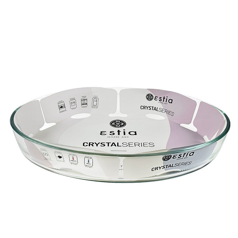 ESTIA ΤΑΨΙ CRYSTAL ΓΥΑΛΙΝΟ ΠΥΡΙΜΑΧΟ ΟΒΑΛ 40x27x7cm 4lt ESTIA 01-10645