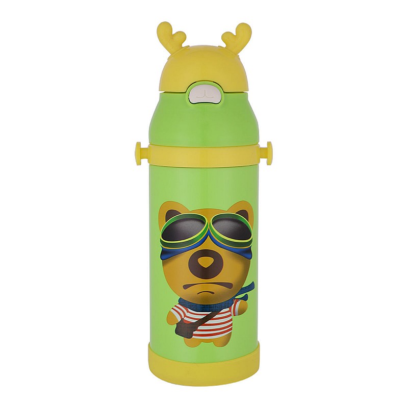 ΘΕΡΜΟΣ ΠΑΙΔΙΚΟ ANIMALS ΑΝΟΞΕΙΔΩΤΟ 350ml BEAR GREEN ESTIA 01-10973