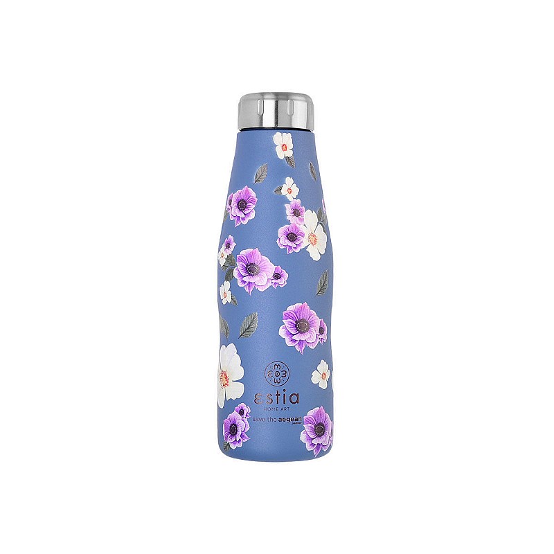 ESTIA ΘΕΡΜΟΣ TRAVEL FLASK SAVE THE AEGEAN 500ml GARDEN BLUE ESTIA 01-16654