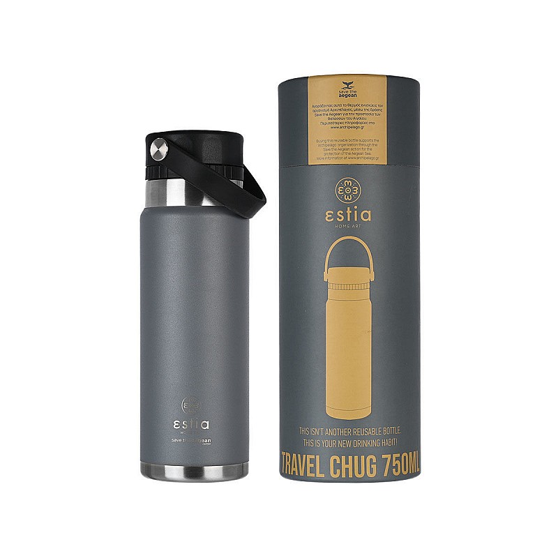 ESTIA ΘΕΡΜΟΣ TRAVEL CHUG SAVE THE AEGEAN 750ml FJORD GREY ESTIA 01-17897