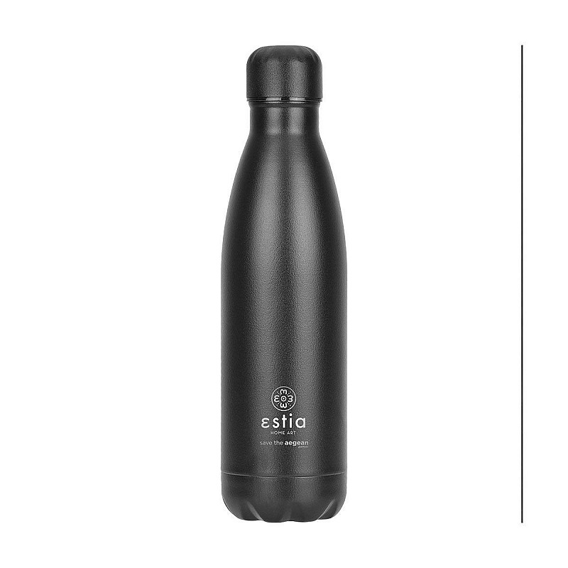 ESTIA ΘΕΡΜΟΣ FLASK LITE SAVE THE AEGEAN 500ml MATTE BLACK ESTIA 01-17989