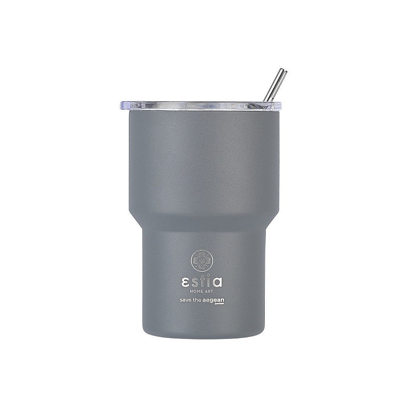 ESTIA ΘΕΡΜΟΣ MUG LITE SAVE THE AEGEAN 350ml FJORD GREY ESTIA 01-18467