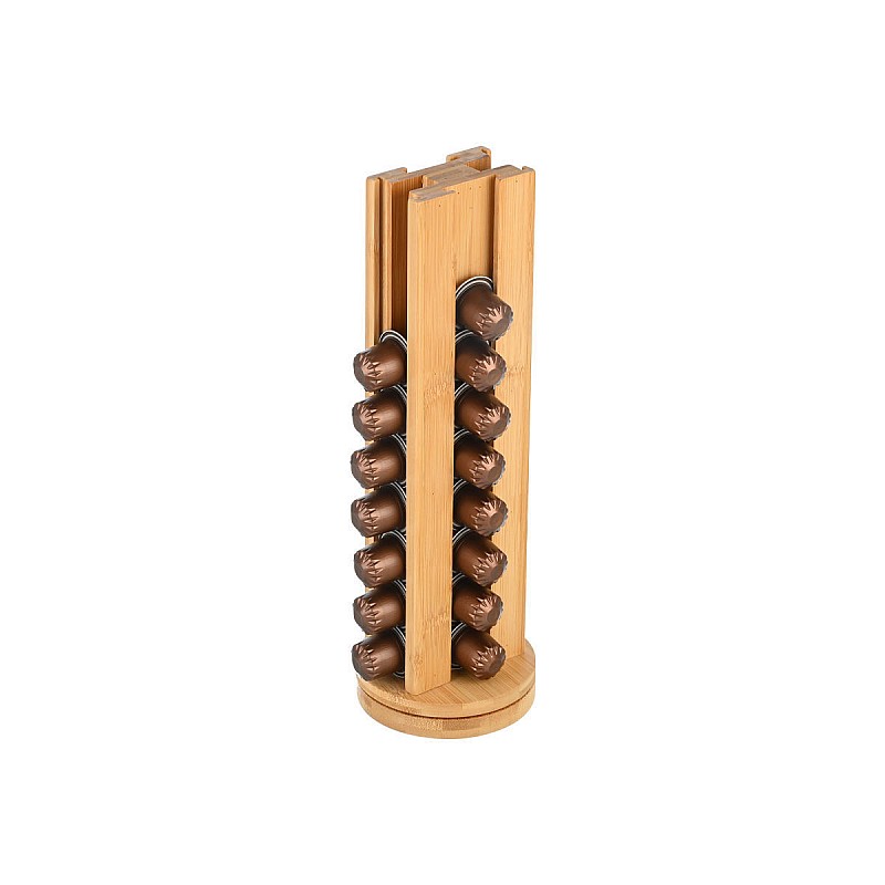 ESTIA ΒΑΣΗ ΓΙΑ ΚΑΨΟΥΛΕΣ ESPRESSO BAMBOO ESSENTIALS 36 ΘΕΣΕΩΝ ΠΕΡΙΣΤΡΕΦΟΜΕΝΗ ESTIA 01-19877