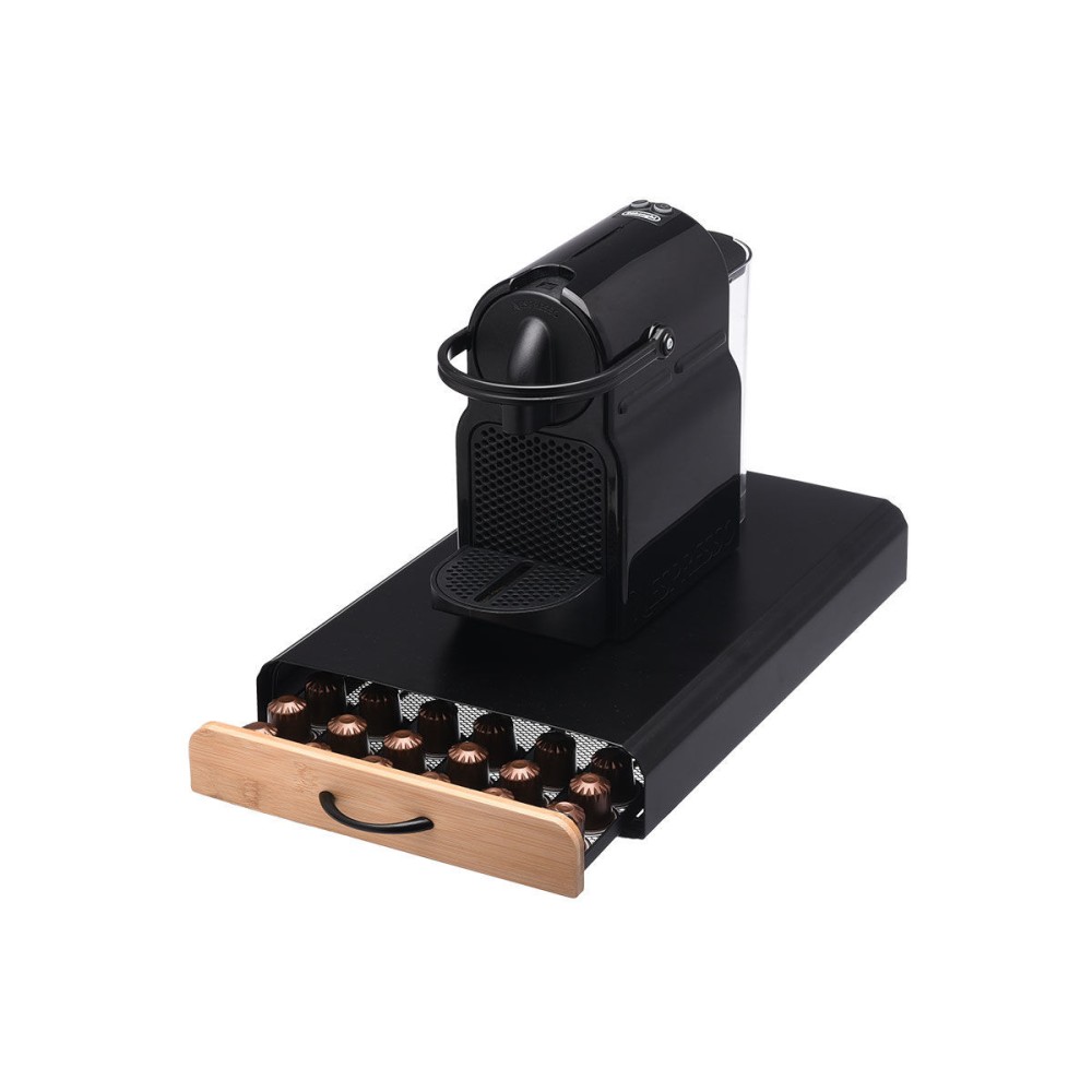 ESTIA ΘΗΚΗ ΓΙΑ ΚΑΨΟΥΛΕΣ ESPRESSO BAMBOO ESSENTIALS ΜΕΤΑΛΛΙΚΗ ΣΥΡΤΑΡΩΤΗ 60 ΘΕΣΕΩΝ ΜΑΥΡΗ ESTIA 01-19884