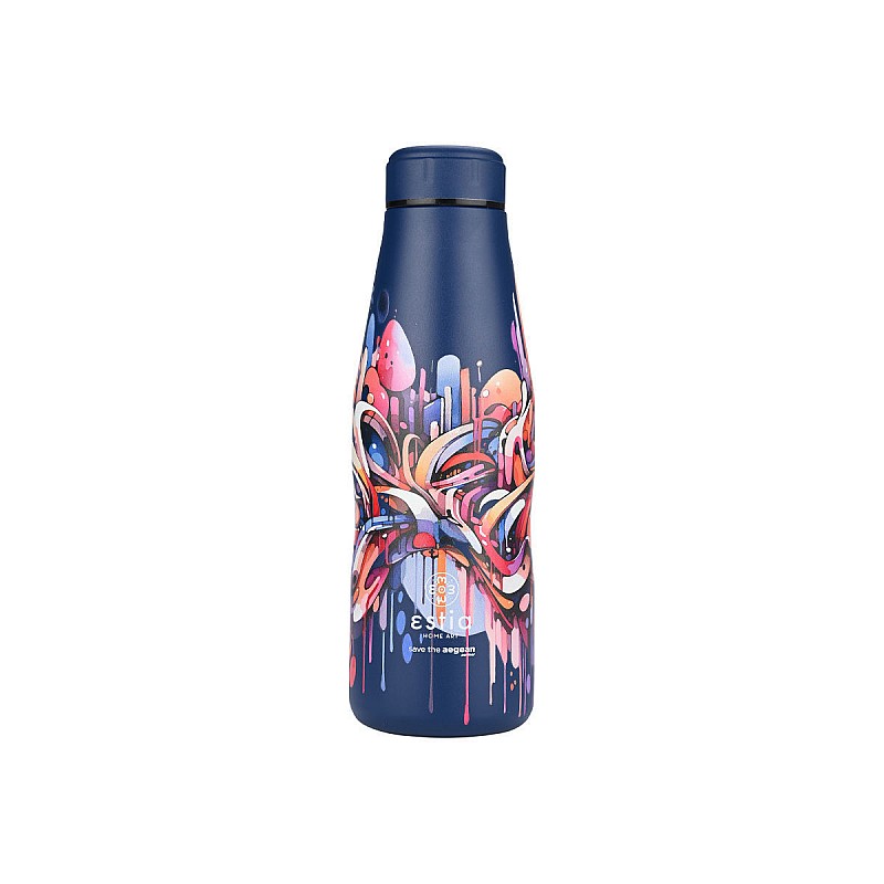 ESTIA ΘΕΡΜΟΣ TRAVEL FLASK SAVE THE AEGEAN 500ml VIBRANT VORTEX ESTIA 01-22075