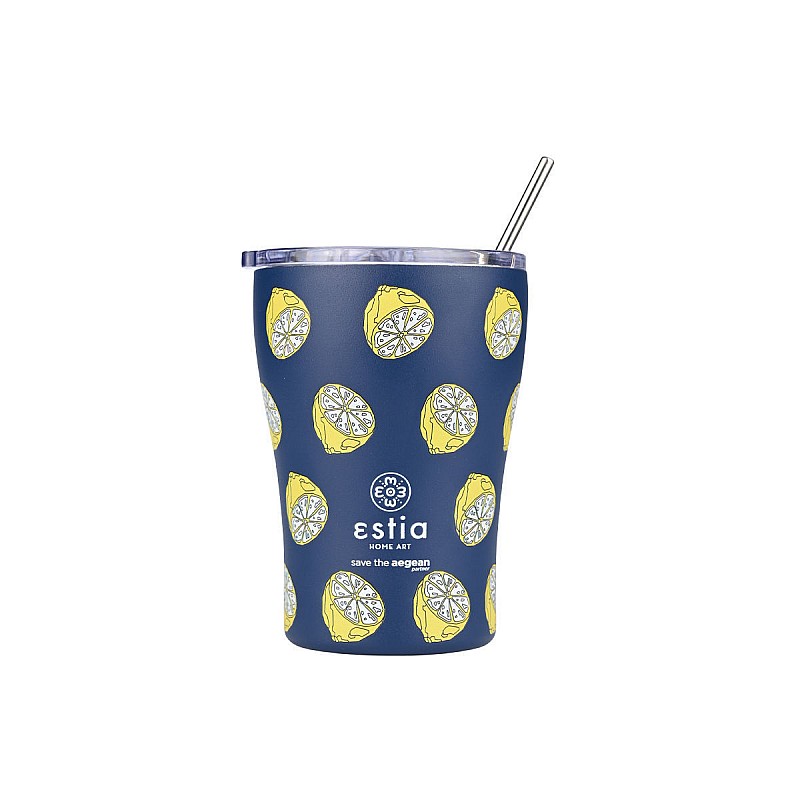 ESTIA ΘΕΡΜΟΣ COFFEE MUG SAVE THE AEGEAN 350ml CITRUS INFUSION ESTIA 01-22952