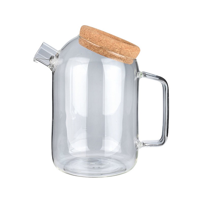 ESTIA ΚΑΝΑΤΑ ΓΥΑΛΙΝΗ 1200ml ΜΕ ΚΑΠΑΚΙ ΦΕΛΛΟΥ ESTIA 01-23577