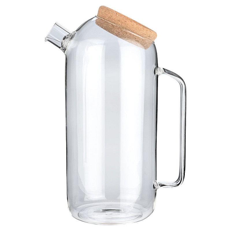 ESTIA ΚΑΝΑΤΑ ΓΥΑΛΙΝΗ 1800ml ΜΕ ΚΑΠΑΚΙ ΦΕΛΛΟΥ ESTIA 01-23584