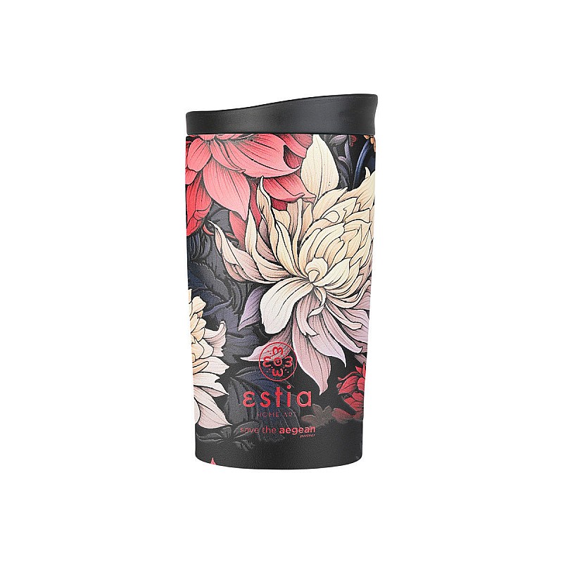 ESTIA ΘΕΡΜΟΣ TRAVEL MUG SAVE THE AEGEAN 350ml MIDNIGHT BLOSSOM ESTIA 01-25595