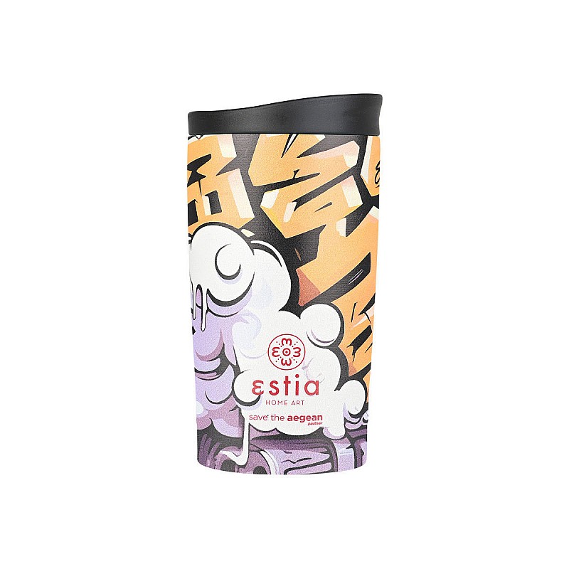 ESTIA ΘΕΡΜΟΣ TRAVEL MUG SAVE THE AEGEAN 350ml GRAFFITI RHYTHM ESTIA 01-25670