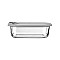 ESTIA ΦΑΓΗΤΟΔΟΧΕΙΟ COLORSEAL ΓΥΑΛΙΝΟ 640ml 18.9x14.5x6.7 ΜΕ ΚΑΠΑΚΙ ΣΙΛΙΚΟΝΗΣ ΓΚΡΙ ESTIA 01-26417