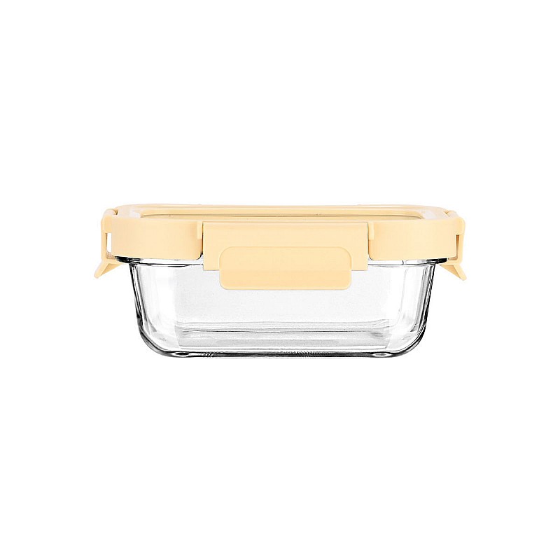 ESTIA ΦΑΓΗΤΟΔΟΧΕΙΟ CLICK&SEAL ΓΥΑΛΙΝΟ 370ml 16.3x12.3x6.2cm ΜΕ ΚΑΠΑΚΙ ΠΛΑΣΤΙΚΟ IVORY ESTIA 01-26448