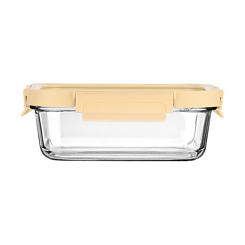 ESTIA ΦΑΓΗΤΟΔΟΧΕΙΟ CLICK&SEAL ΓΥΑΛΙΝΟ 1050ml 21.6x16.5x7.4cm ΜΕ ΚΑΠΑΚΙ ΠΛΑΣΤΙΚΟ IVORY ESTIA 01-26462