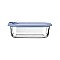 ESTIA ΦΑΓΗΤΟΔΟΧΕΙΟ COLORSEAL ΓΥΑΛΙΝΟ 640ml 18.9x14.5x6.7 ΜΕ ΚΑΠΑΚΙ ΣΙΛΙΚΟΝΗΣ ΜΠΛΕ ESTIA 01-26523