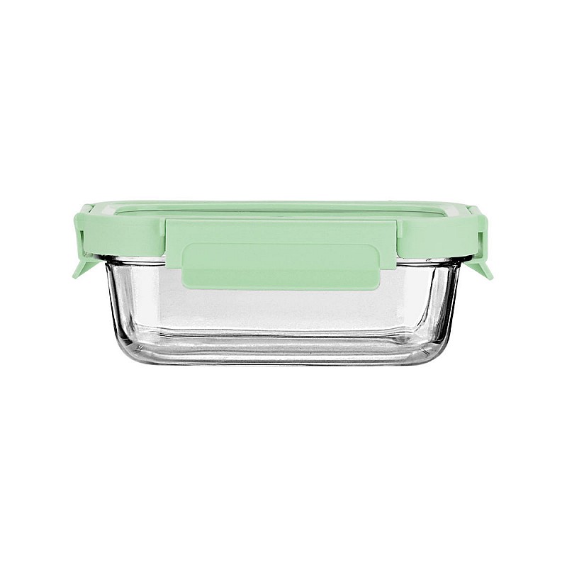 ESTIA ΦΑΓΗΤΟΔΟΧΕΙΟ CLICK&SEAL ΓΥΑΛΙΝΟ 640ml 18.9x14.5x6.7 ΜΕ ΚΑΠΑΚΙ ΠΛΑΣΤΙΚΟ MINT ESTIA 01-26561