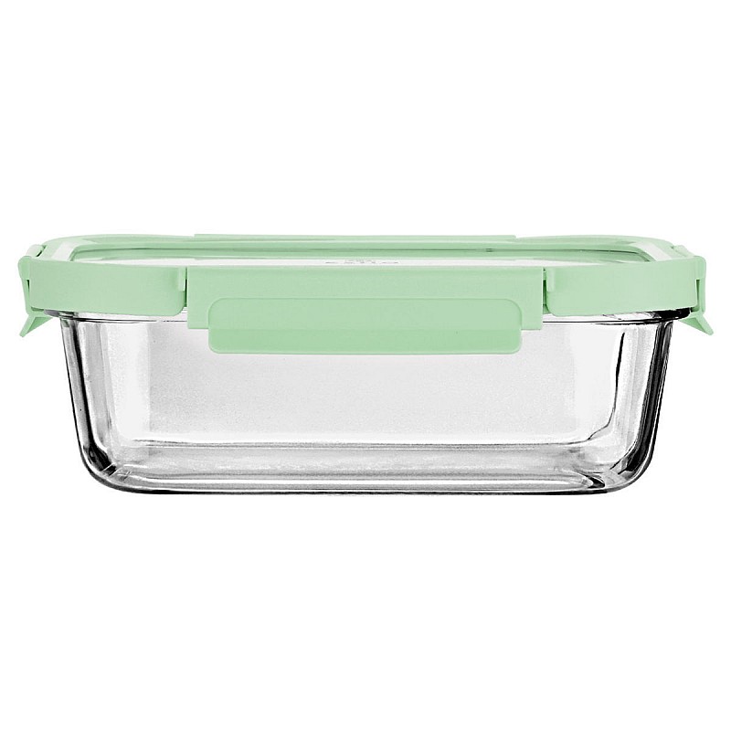 ESTIA ΦΑΓΗΤΟΔΟΧΕΙΟ CLICK&SEAL ΓΥΑΛΙΝΟ 1520ml 23.5x17.8x7.6cm ΜΕ ΚΑΠΑΚΙ ΠΛΑΣΤΙΚΟ MINT ESTIA 01-26585