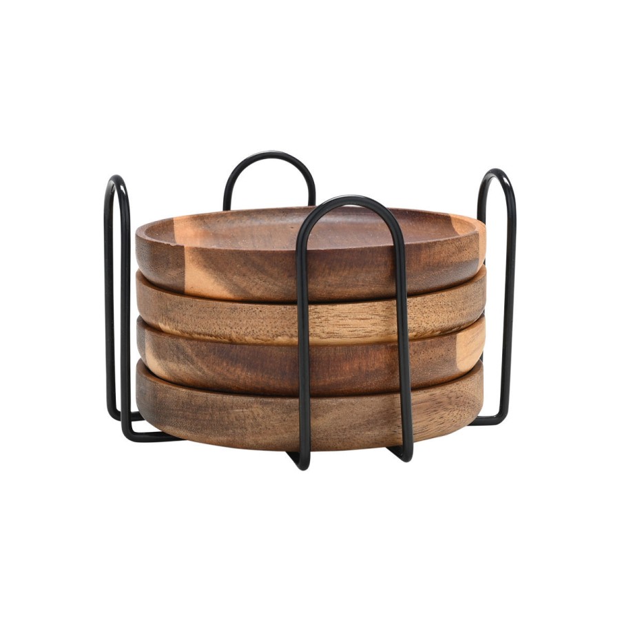 ESTIA ΣΟΥΒΕΡ ALLURE 10x1.5cm ΜΕ ΜΕΤΑΛΛΙΚΗ ΒΑΣΗ ΣΕΤ 4 ΤΕΜ. ESTIA 01-30919