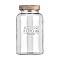 ESTIA ΔΟΧΕΙΟ ΑΠΟΘΗΚΕΥΣΗΣ ALLURE ΓΥΑΛΙΝΟ 2000ml 12x12x21.6cm ESTIA 01-31480