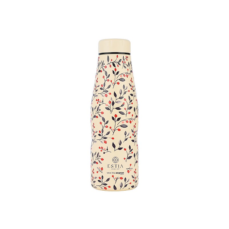 ESTIA ΘΕΡΜΟΣ TRAVEL FLASK SAVE THE AEGEAN 500ml BLOOM BEIGE ESTIA 01-31558 ESTIA ΘΕΡΜΟΣ TRAVEL FLASK SAVE THE AEGEAN 500ml BLOOM BEIGE ESTIA 01-31558