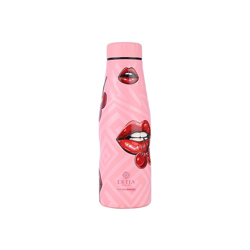 ESTIA ΘΕΡΜΟΣ TRAVEL FLASK SAVE THE AEGEAN 500ml BLUSH POP ESTIA 01-31657