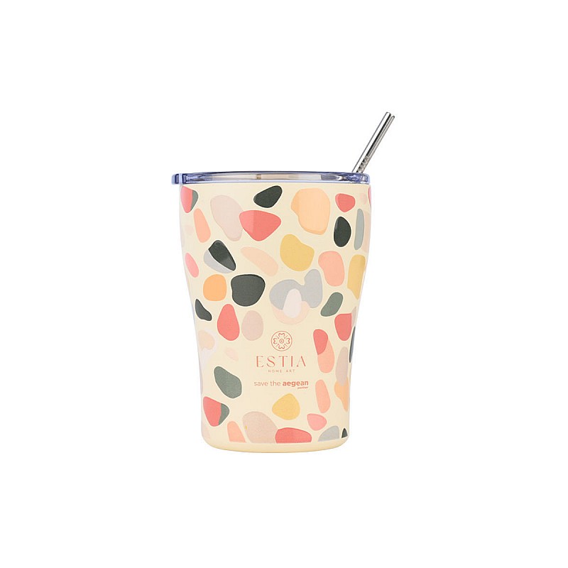 ESTIA ΘΕΡΜΟΣ COFFEE MUG SAVE THE AEGEAN 350ml HUE PEBBLES ESTIA 01-31718
