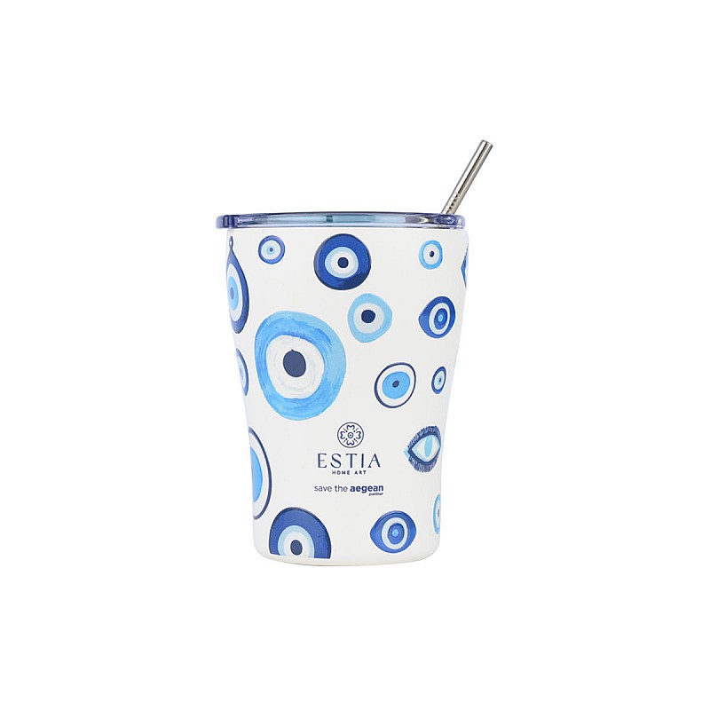 ESTIA ΘΕΡΜΟΣ COFFEE MUG SAVE THE AEGEAN 350ml SPIRIT OF LUCK ESTIA 01-31749