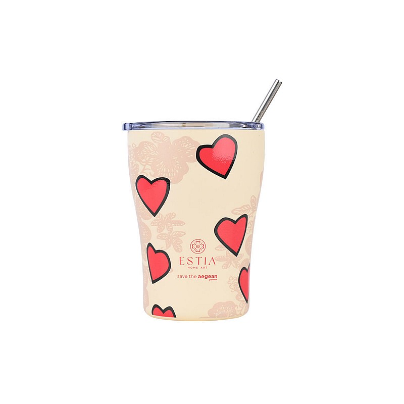 ESTIA ΘΕΡΜΟΣ COFFEE MUG SAVE THE AEGEAN 350ml TENDER LACE ESTIA 01-31817 ESTIA ΘΕΡΜΟΣ COFFEE MUG SAVE THE AEGEAN 350ml TENDER LACE ESTIA 01-31817