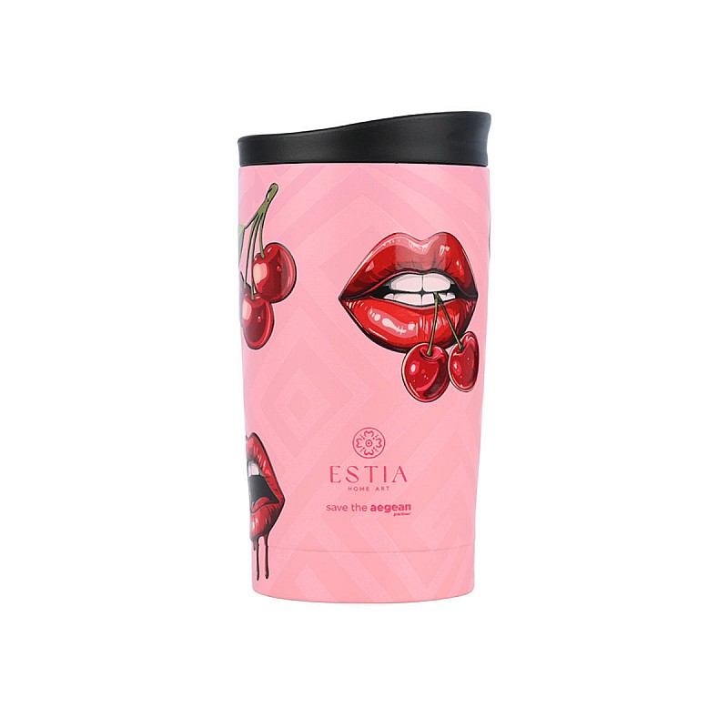 ESTIA ΘΕΡΜΟΣ TRAVEL MUG SAVE THE AEGEAN 350ml BLUSH POP ESTIA 01-31923