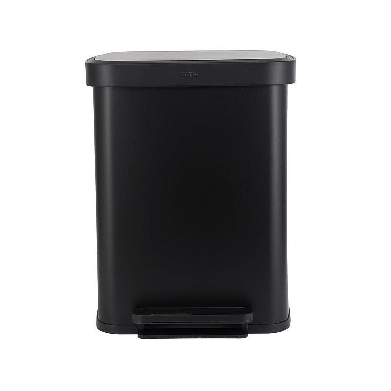 ESTIA ΚΑΔΟΣ ΑΠΟΡΡΙΜΑΤΩΝ FLATOP SOFT CLOSE 50lt ΜΑΤ ΜΑΥΡΟΣ ESTIA 01-31978