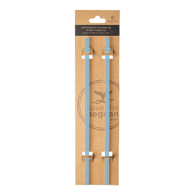 ESTIA ΑΝΤΑΛΛΑΚΤΙΚΑ ΚΑΛΑΜΑΚΙΑ STRAW TUMBLER XL 900ml SKY GARDEN 2 ΤΕΜ ESTIA 01-32258