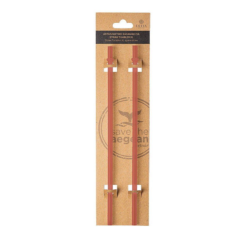 ESTIA ΑΝΤΑΛΛΑΚΤΙΚΑ ΚΑΛΑΜΑΚΙΑ STRAW TUMBLER XL 900ml SOFT RIPPLE 2 ΤΕΜ ESTIA 01-32265