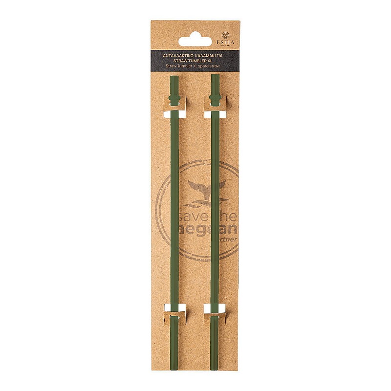 ESTIA ΑΝΤΑΛΛΑΚΤΙΚΑ ΚΑΛΑΜΑΚΙΑ STRAW TUMBLER XL 900ml FOREST SPIRIT 2 ΤΕΜ ESTIA 01-32319