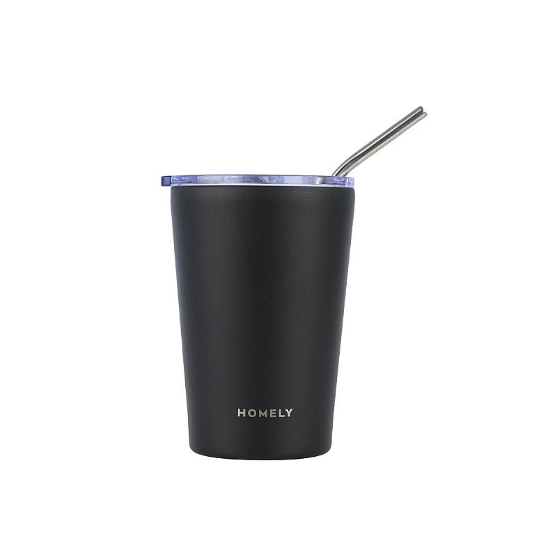 HOMELY ΘΕΡΜΟΣ MUG 400ml MIDNIGHT BLACK ESTIA 01-32623