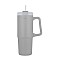 HOMELY ΘΕΡΜΟΣ STRAW TUMBLER 900ml PEBBLE GRAY ESTIA 01-34542