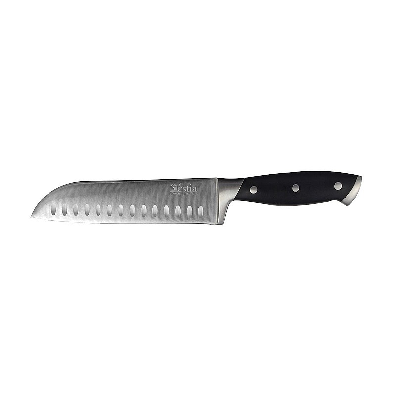 ESTIA ΜΑΧΑΙΡΙ SANTOKU BUTCHER ΑΝΟΞΕΙΔΩΤΟ 2.3mm ΜΕ ΛΕΠΙΔΑ 3CR14 ESTIA 01-7010