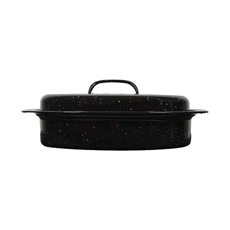 ESTIA ΓΑΣΤΡΑ ENAMEL ΕΜΑΓΙΕ 40x27x15cm 4.8lt ΜΕ ΣΧΑΡΑ ESTIA 01-9045