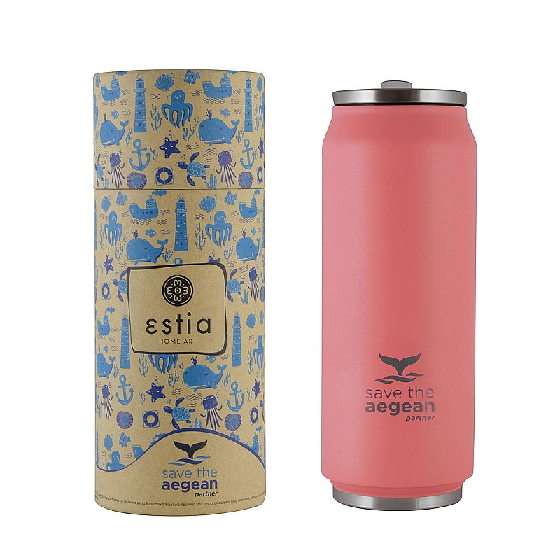 ESTIA ΘΕΡΜΟΣ TRAVEL CUP SAVE THE AEGEAN 500ml FUSION CORAL ESTIA 01-9878