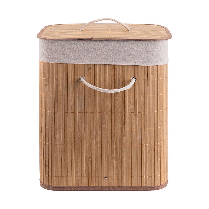 ΚΑΛΑΘΙ ΑΠΛΥΤΩΝ BAMBOO ESSENTIALS ΠΤΥΣΣΟΜΕΝΟ ΟΡΘΟΓΩΝΙΟ 60lt ESTIA 02-12816